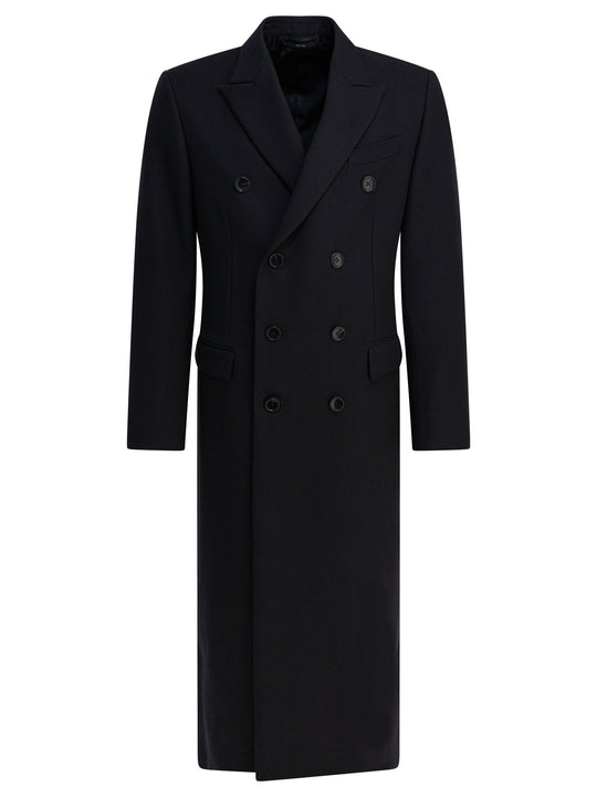 Double-Breasted Wool Jacket Jackets And Coats Nero