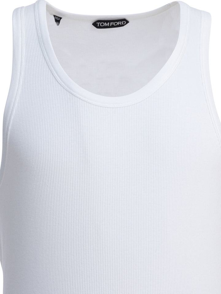 Tom Ford Sleeveless Underwear T-Shirt T-shirts - Bianco | 27ce32ff94a955ed2ff5946a90f28970c9069e21