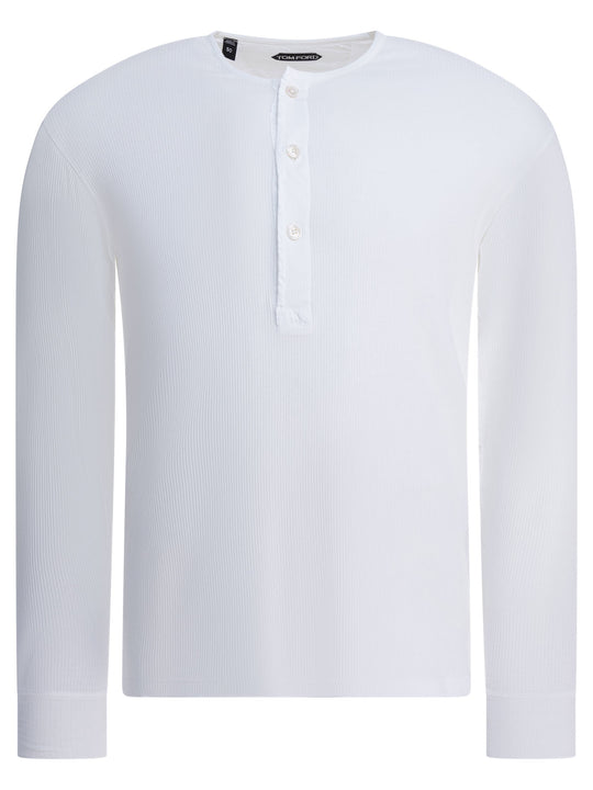 Henley T-Shirts Bianco