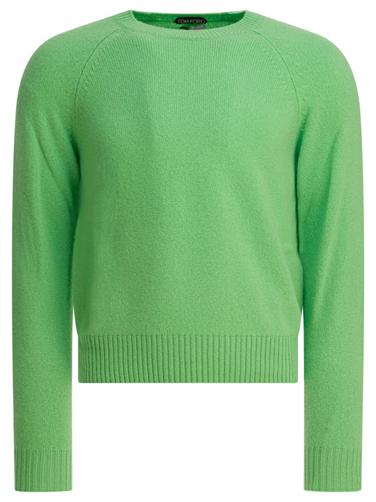 Cashmere Crewneck Sweater Knitwear Verde