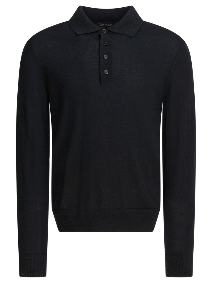 Tom Ford Long-Sleeved Polo Shirt Polo shirts - Nero | cd6551dab5bb0fd0329e6b7cb22bcd74dcdd2f07