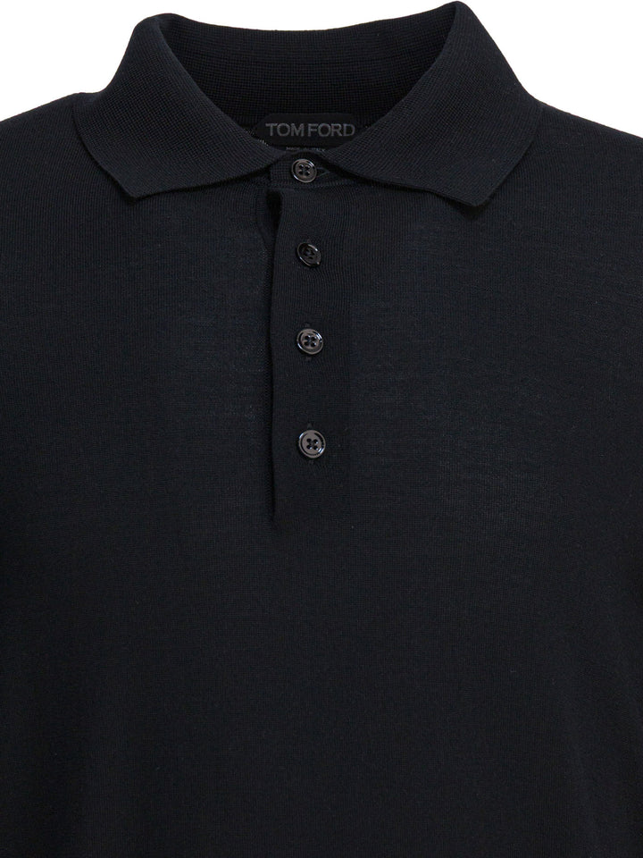 Tom Ford Long-Sleeved Polo Shirt Polo shirts - Nero | 6ea2abb479ae2528c91d11e99ebfa1da9200cbcf