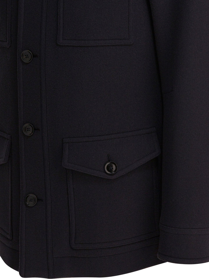 Tom Ford Virgin Wool Coat Jackets and Coats - Blu | 3cb75f7dec19ff90f62cc6069b7e6f2894fc006b