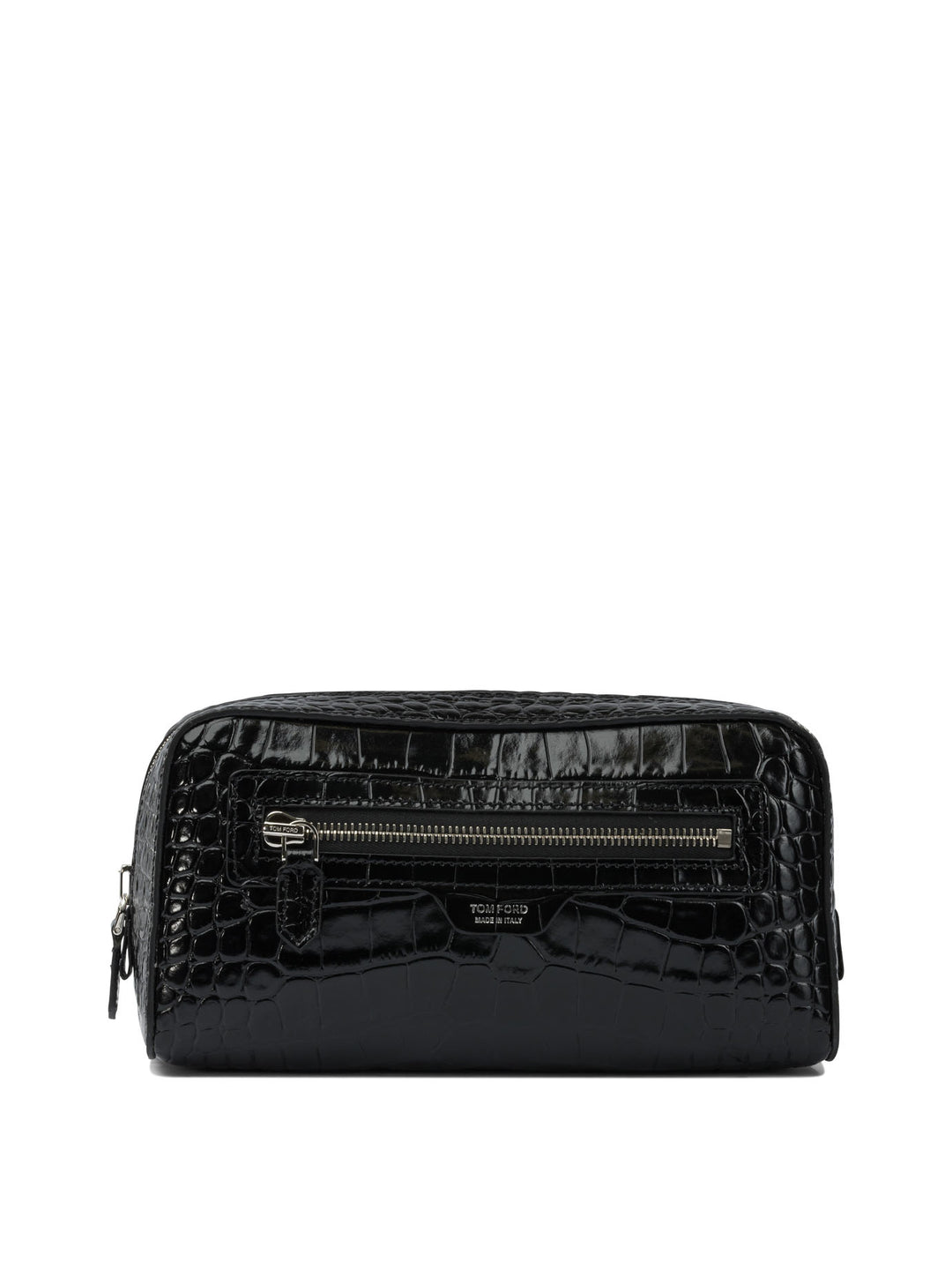 Tom Ford Crocodile Print Leather Beauty Case Clutches - Nero | 17f6c86e4230778d524224cd9eecb9c8b0102905