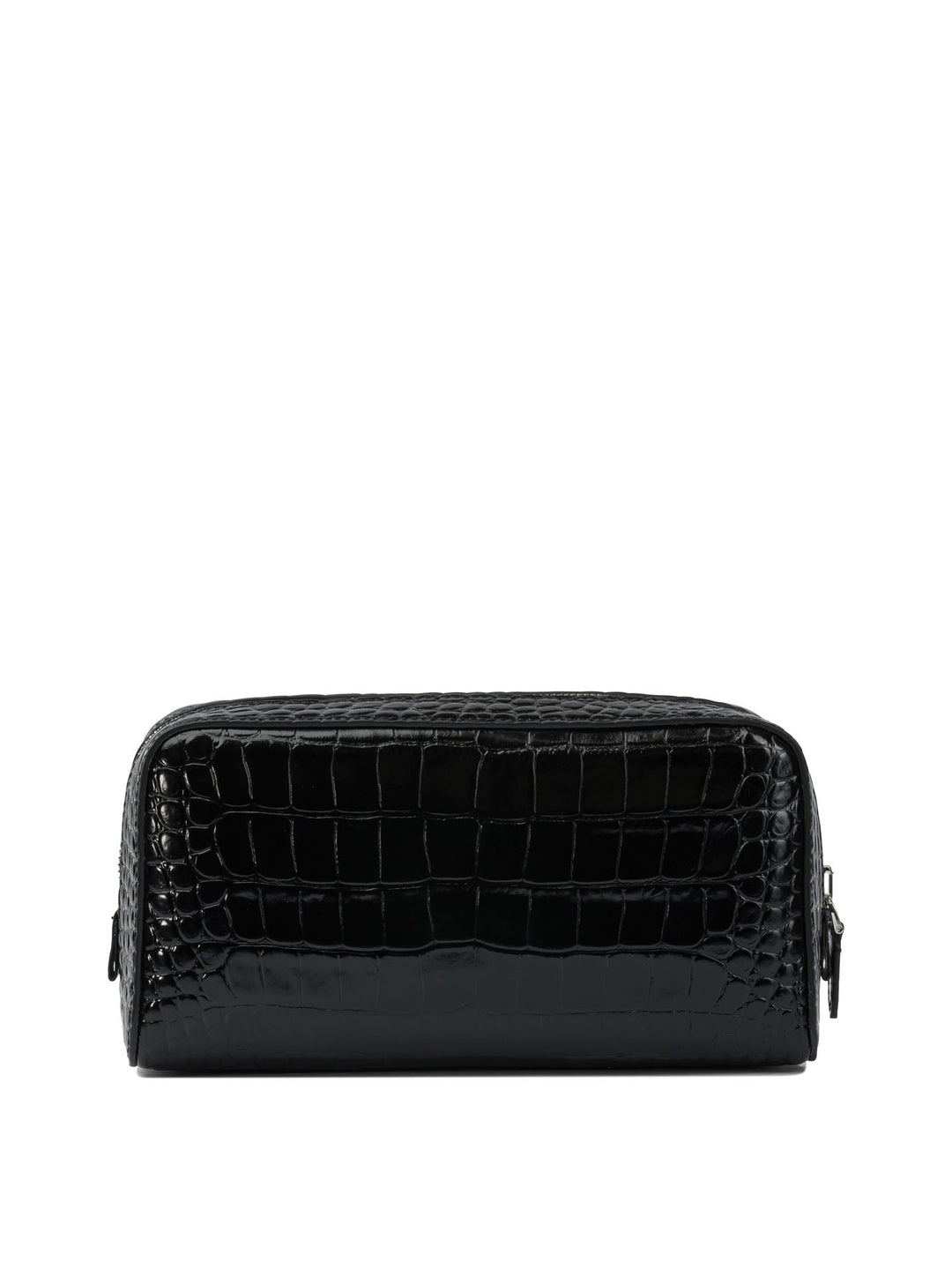 Tom Ford Crocodile Print Leather Beauty Case Clutches - Nero | 093ad62b3497d39a6dd42d8e0ac8da03fa443382