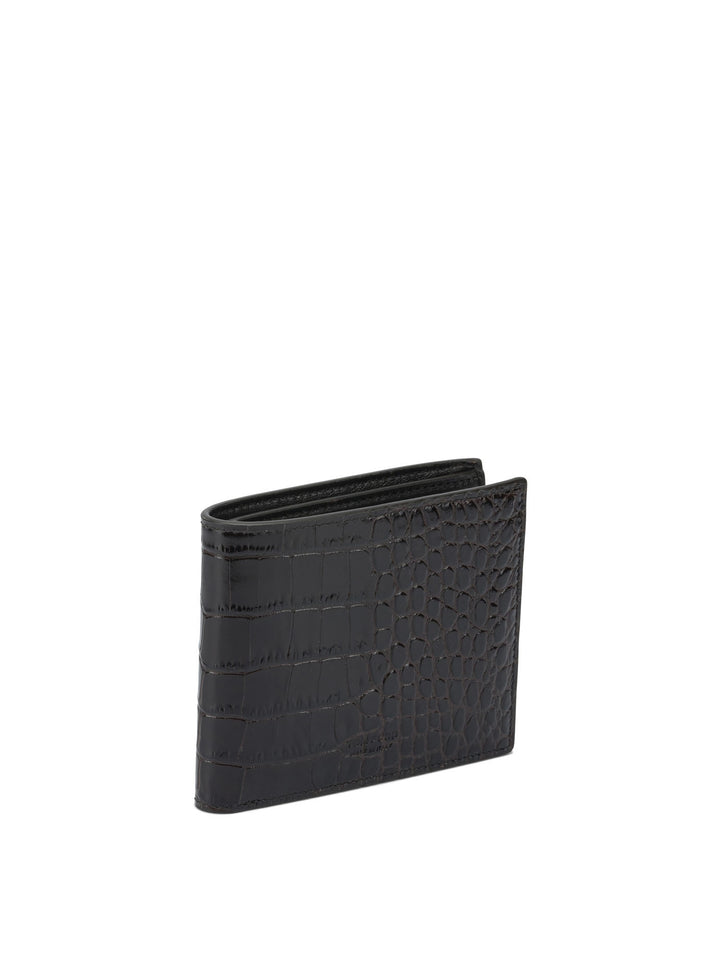 Tom Ford Crocodile Print Leather Wallet Wallets & Card holders - Marrone | a9ff5a743208d75da2afc0ea6fea7ed6be2fccc4