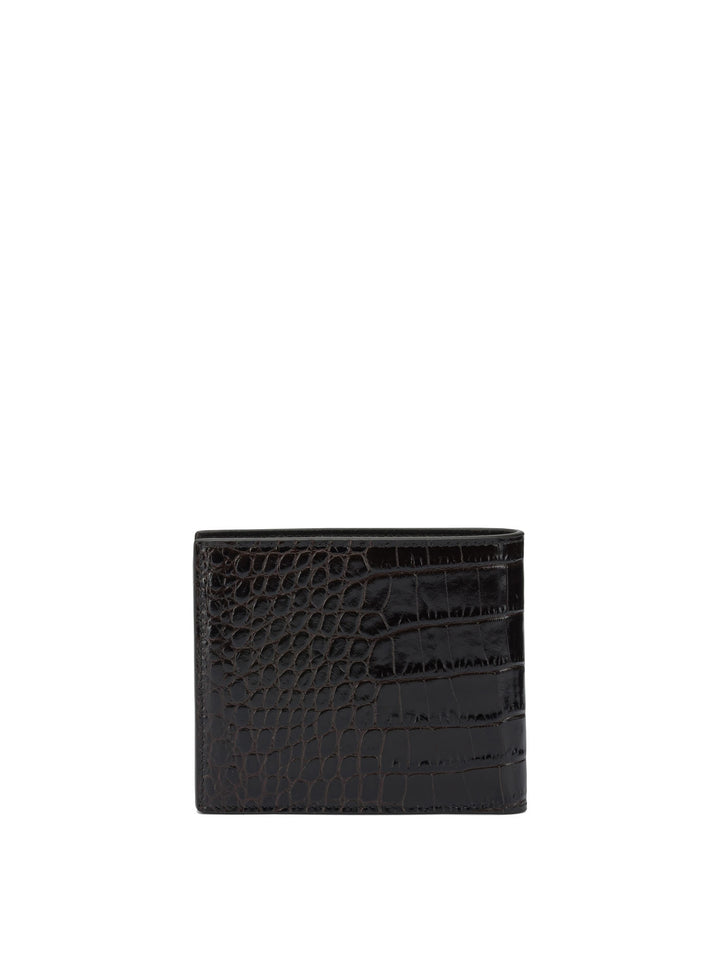 Tom Ford Crocodile Print Leather Wallet Wallets & Card holders - Marrone | 134b3ef68c91aa60f84be906976ffba9c104ada2