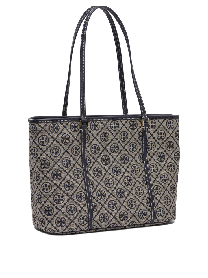 Tory Burch T Monogram Zip Tote Borse a Spalla e Tracolla - Blu | 6dc9aba52f83073d0737d15a028ba625211ae769