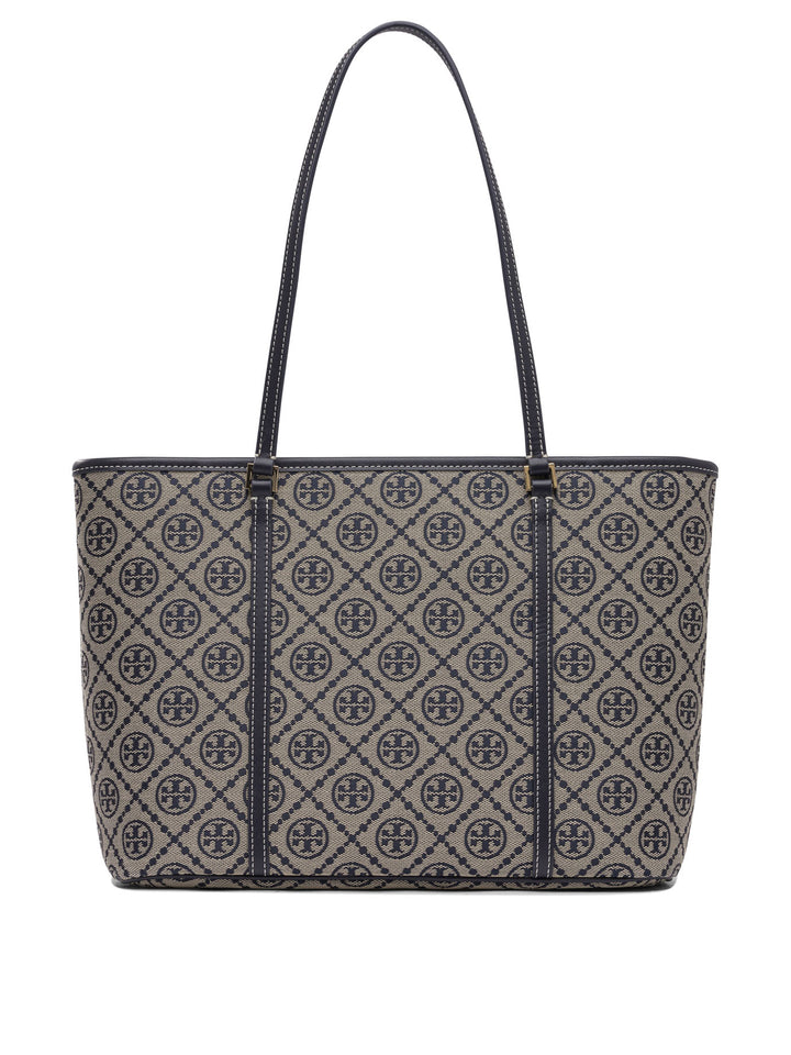 Tory Burch T Monogram Zip Tote Borse a Spalla e Tracolla - Blu | 78cdefc2c5f77eed723d0d3c46a4d77aa97551e5