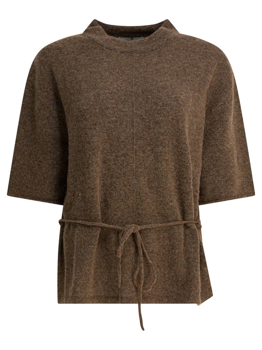 Wool-Blend Crew-Neck Sweater Knitwear Marrone