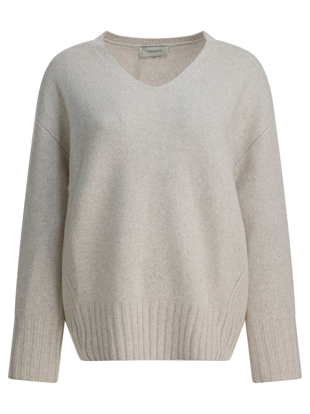 Umarmung Wool And Cashmere V-Neck Sweater Knitwear - Bianco | 30d67dfbeae8c7ef25a034a91f182f786a5b4c05