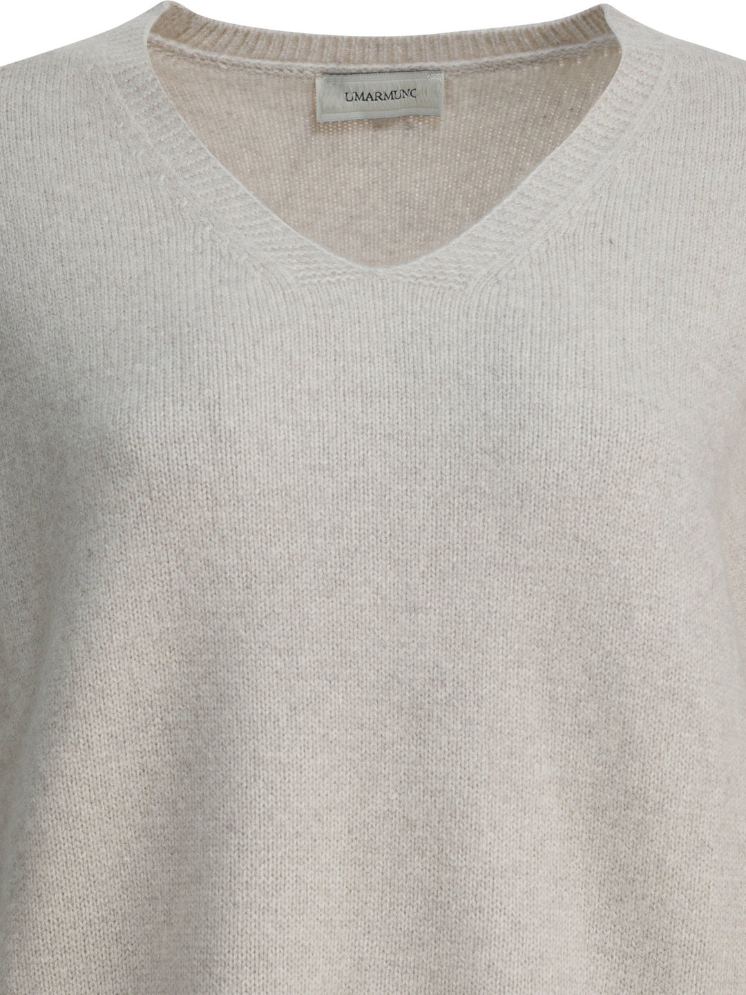 Umarmung Wool And Cashmere V-Neck Sweater Knitwear - Bianco | 4719da3784d8695b4d2189a13ba956d1dbbe9849