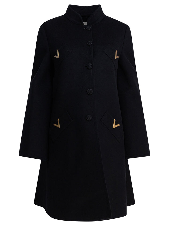 Valentino Wool And Cashmere Coat Jackets and Coats - Nero | 2f1fb5b205415692c5f26e218e17340f4c94bce0