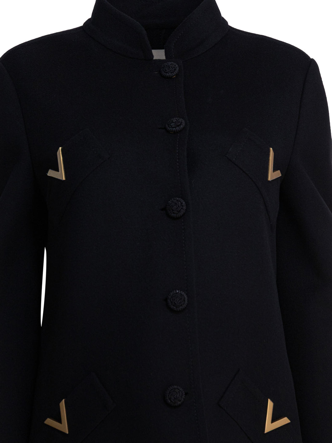 Valentino Wool And Cashmere Coat Jackets and Coats - Nero | 31d238240a9aade0728dc686db4fa9f3d32788f8