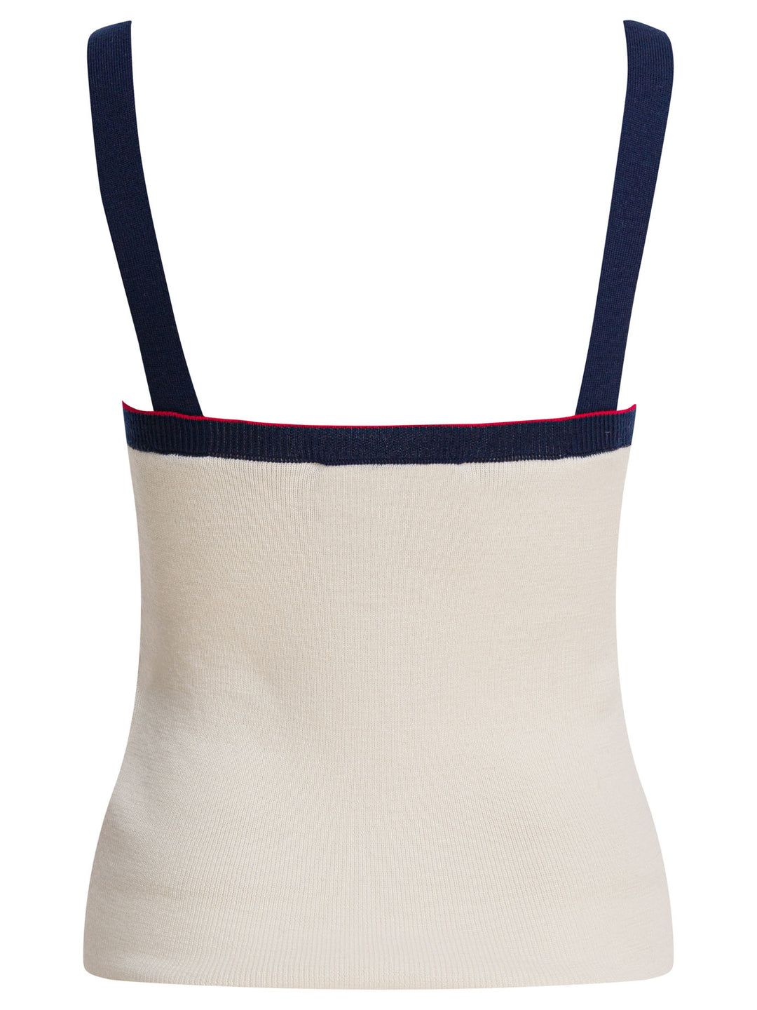 Valentino Virgin Wool Tank Top Top - Bianco | 68ef71ced4f6245dee77530a76535f76bf081372