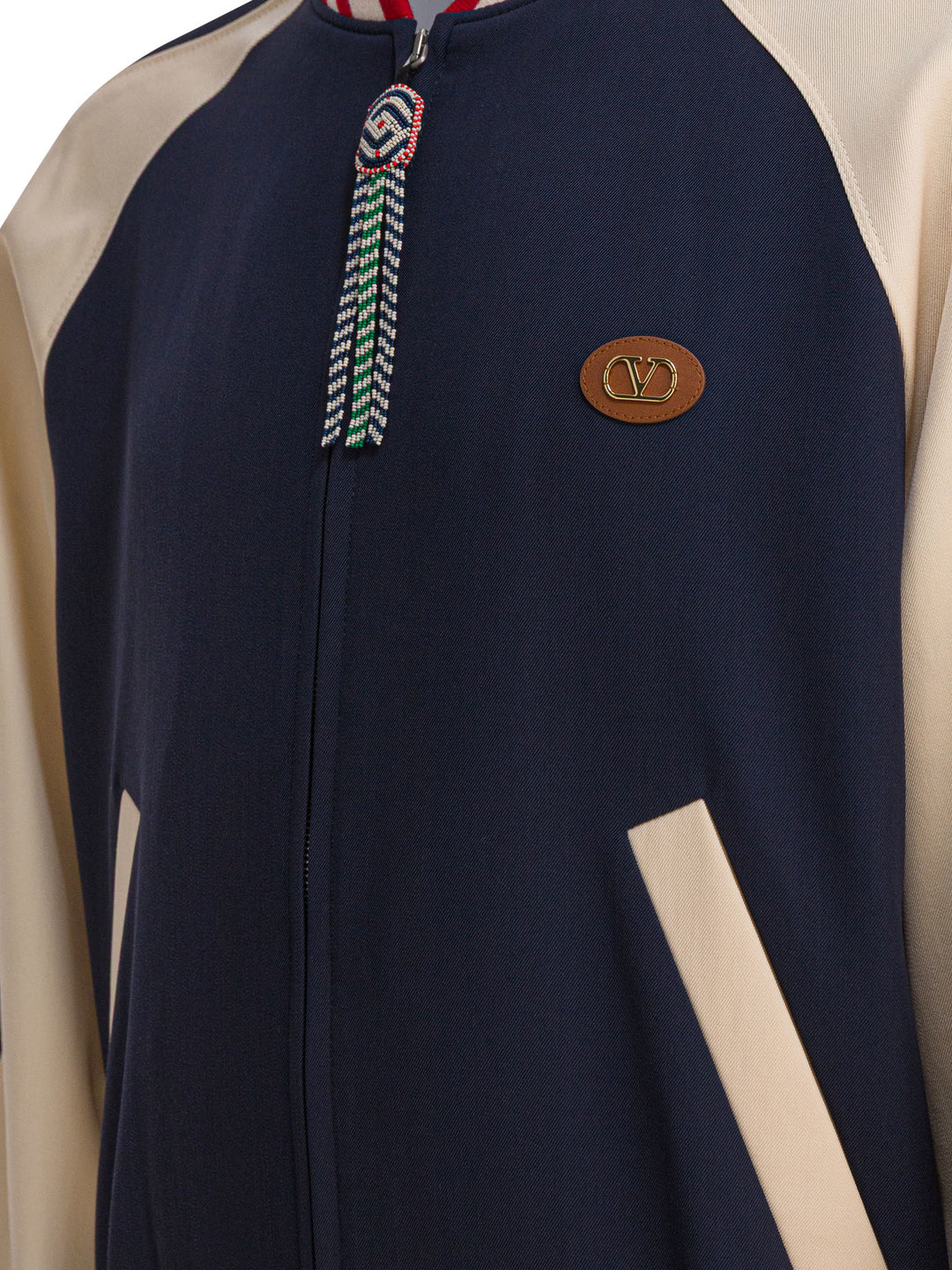 Valentino Virgin Wool Bomber Jacket Jackets and Coats - Blu | 05e7f9258dce0d813e915ee2ce02d13ec023cdad