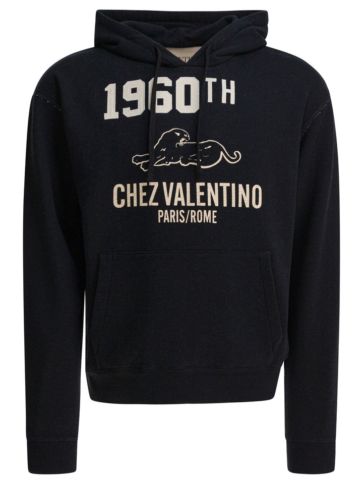 Valentino Cotton Hoodie Sweatshirts - Nero | 62886e41b7fa727941afe72e3501525583e7522e