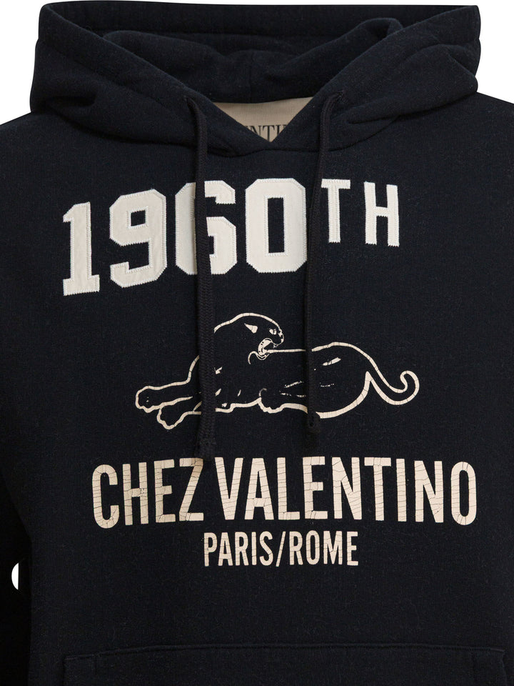 Valentino Cotton Hoodie Sweatshirts - Nero | 4d50a78d20e351d09cb22e1f462882ae10475482