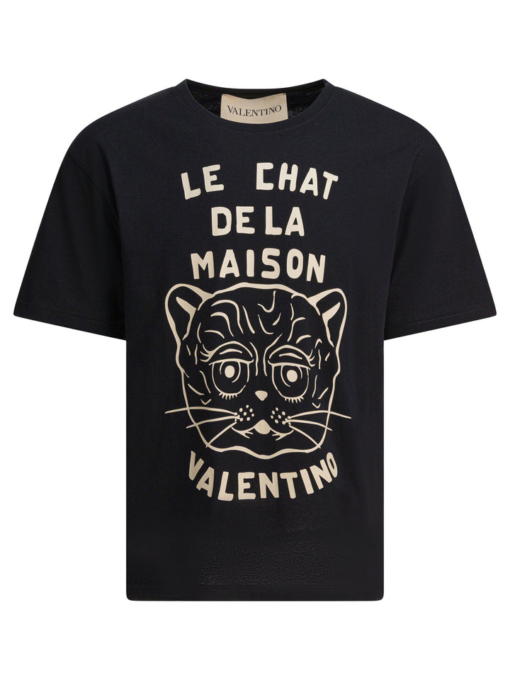 Valentino Le Chat De La Maison T-shirts - Nero | abccb2a9ad411f05be64d3ab4dbde5baaa1433a1