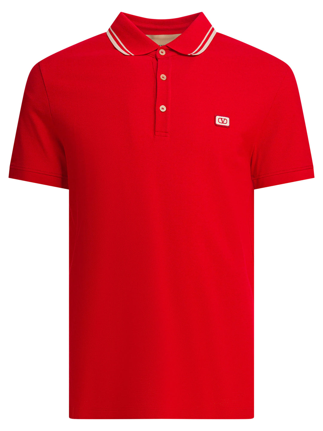 Valentino Cotton Short-Sleeved Polo Shirt Polo shirts - Rosso | 49accf0965d3a8b3e3827412fff6b865c4f85170
