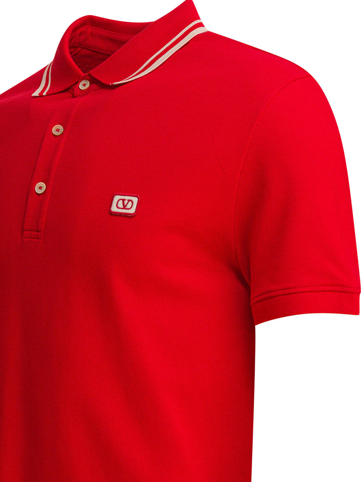 Valentino Cotton Short-Sleeved Polo Shirt Polo shirts - Rosso | 0d129b29f1758d2c5031056ef6abb7b0adce6e7f