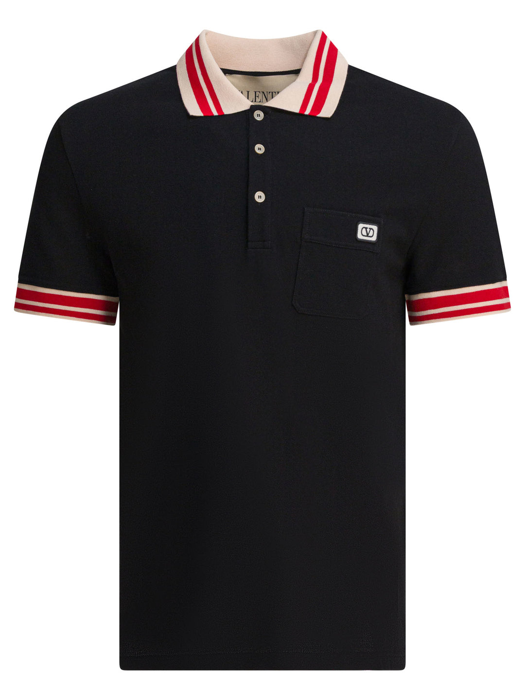 Valentino Cotton Short-Sleeved Polo Shirt Polo shirts - Nero | dcdccfe1acf07f9feb8089d3496168a249fa5489