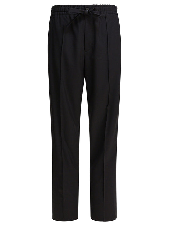 Wool Sport Pants Trousers Nero
