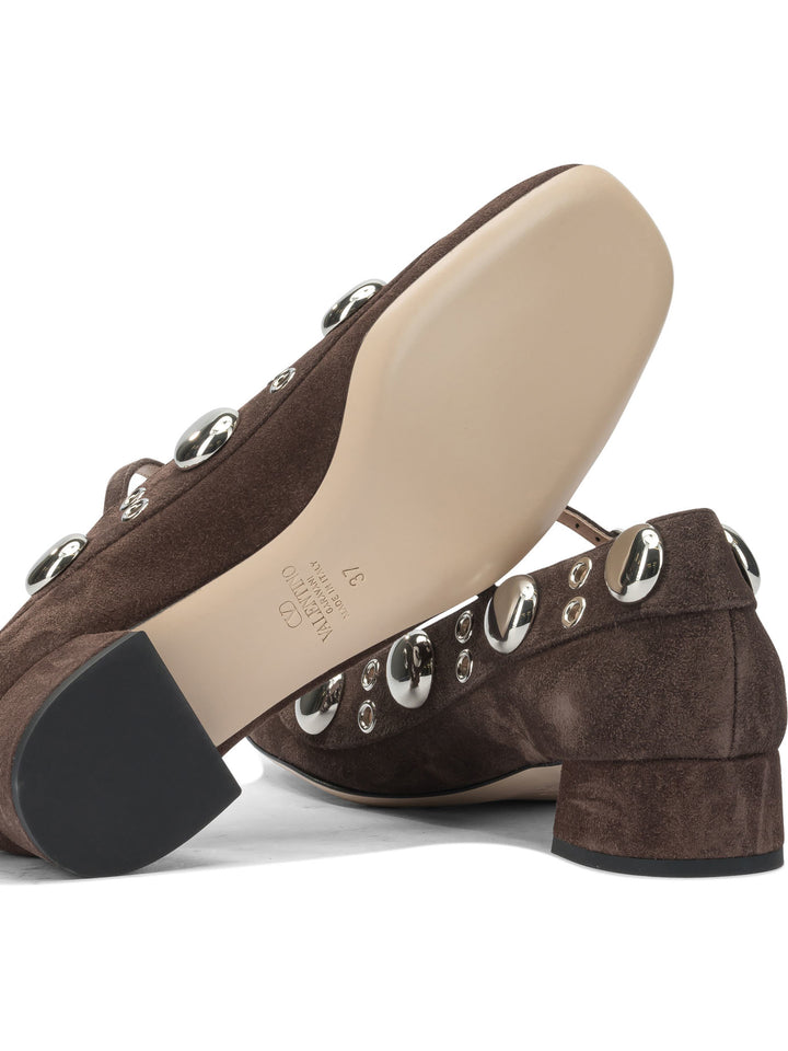 Valentino Garavani Mary Jane Vlogo Signature 30mm Heeled shoes - Marrone | d65a200d722341faaeee4d26f19970de73ebad61