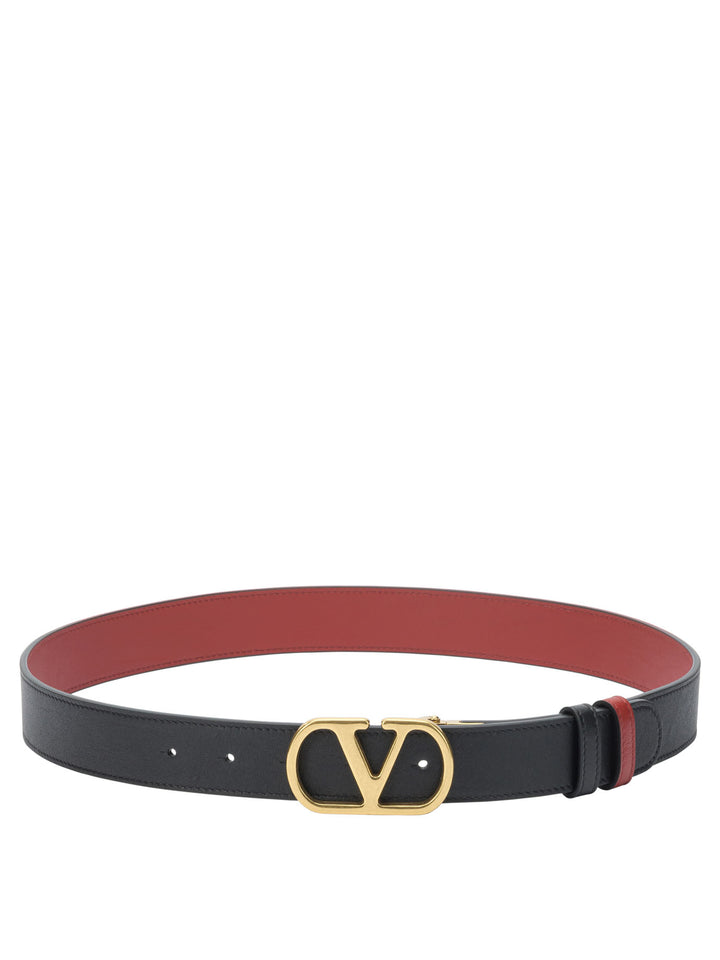 Valentino Garavani Vlogo Reversible Belt Cinture - Nero | 2f809db0d739d1728406b4679dbef724060c79c1