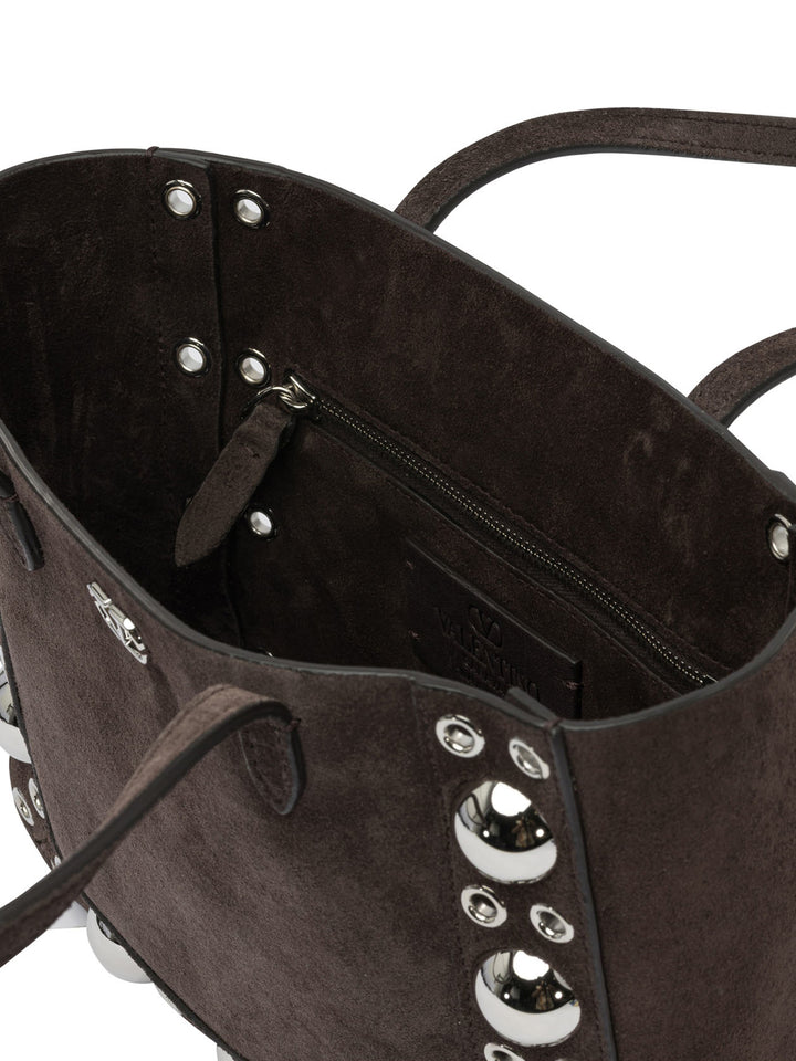 Valentino Garavani Nellcôte" Suede Shoulder Bag Borse a Spalla e Tracolla - Marrone | 4efb15b377912710ccbb21e26217b29358242319