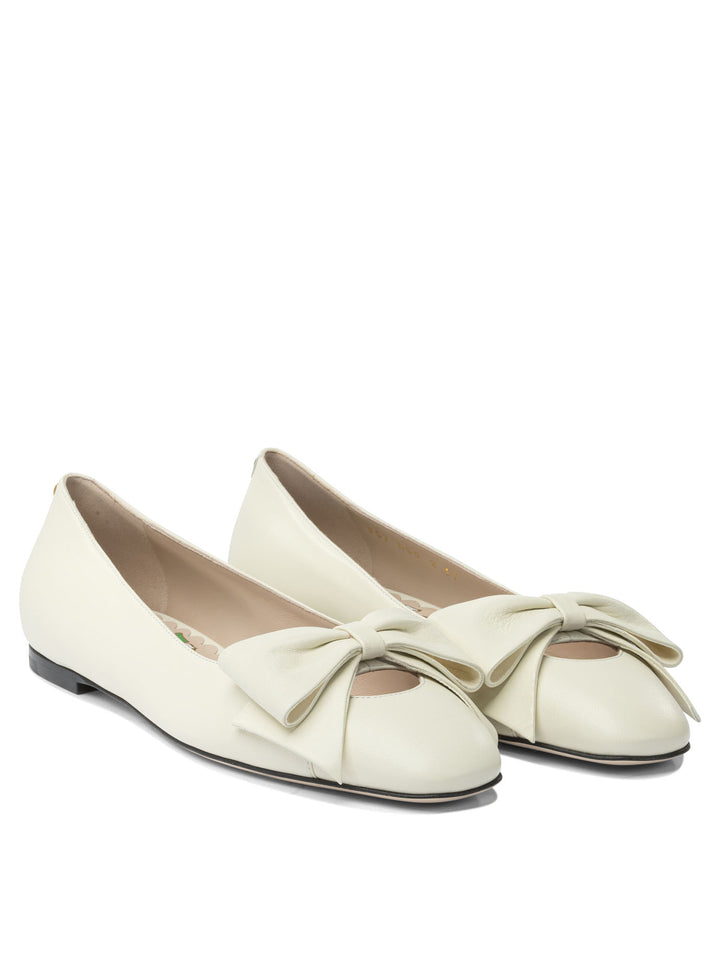 Valentino Garavani Bowow Ballerinas - Bianco | 9ed4cd4eef9846d080e1a3931d773d8e503421ee