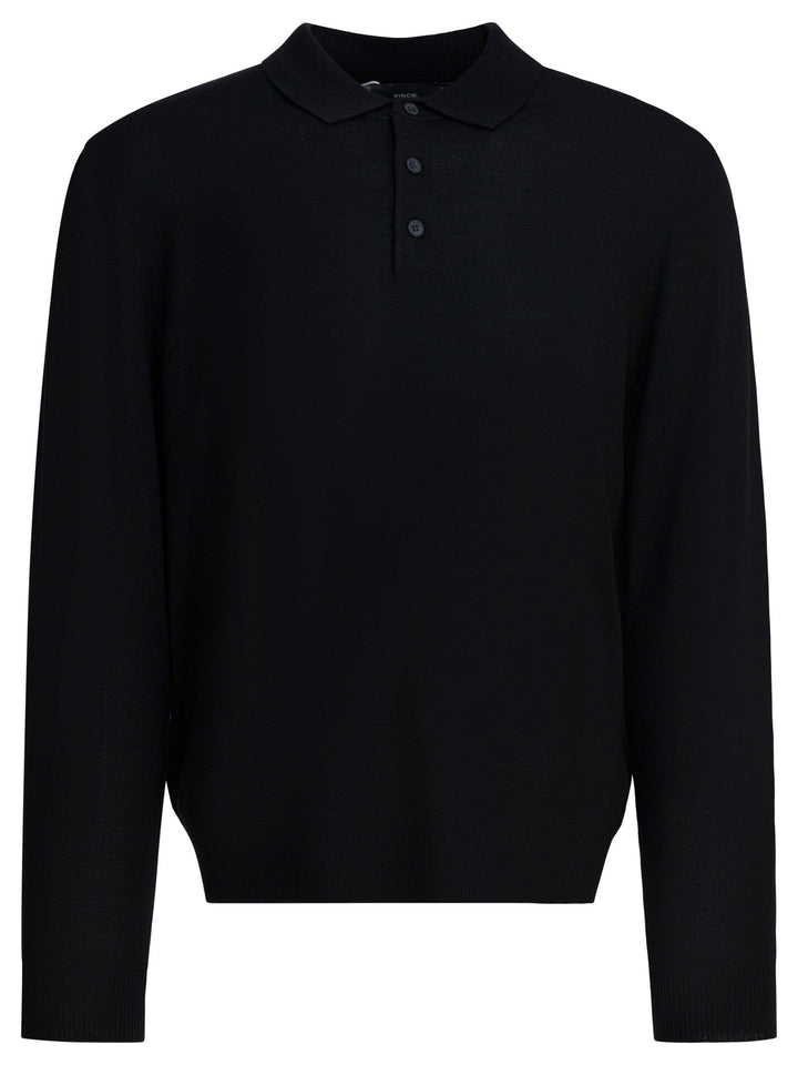 Vince Merino Wool Polo Shirt Polo shirts - Nero | ff333900c28a14841d359ca83547fcf0a81ec2b4
