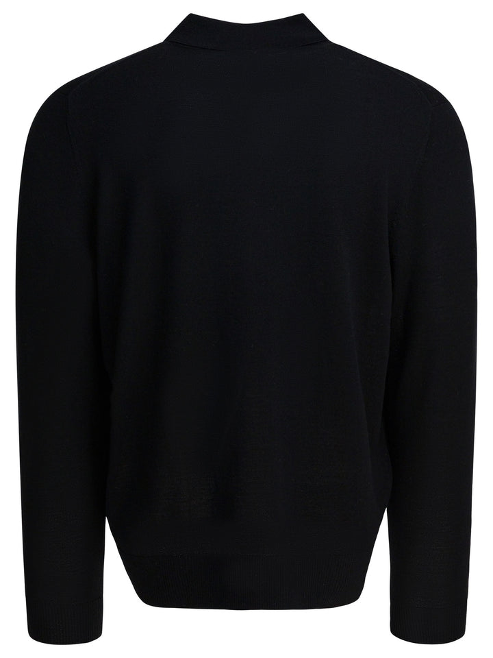 Vince Merino Wool Polo Shirt Polo shirts - Nero | 5233490a67c867bac50483c7e3d4de037317ca6a