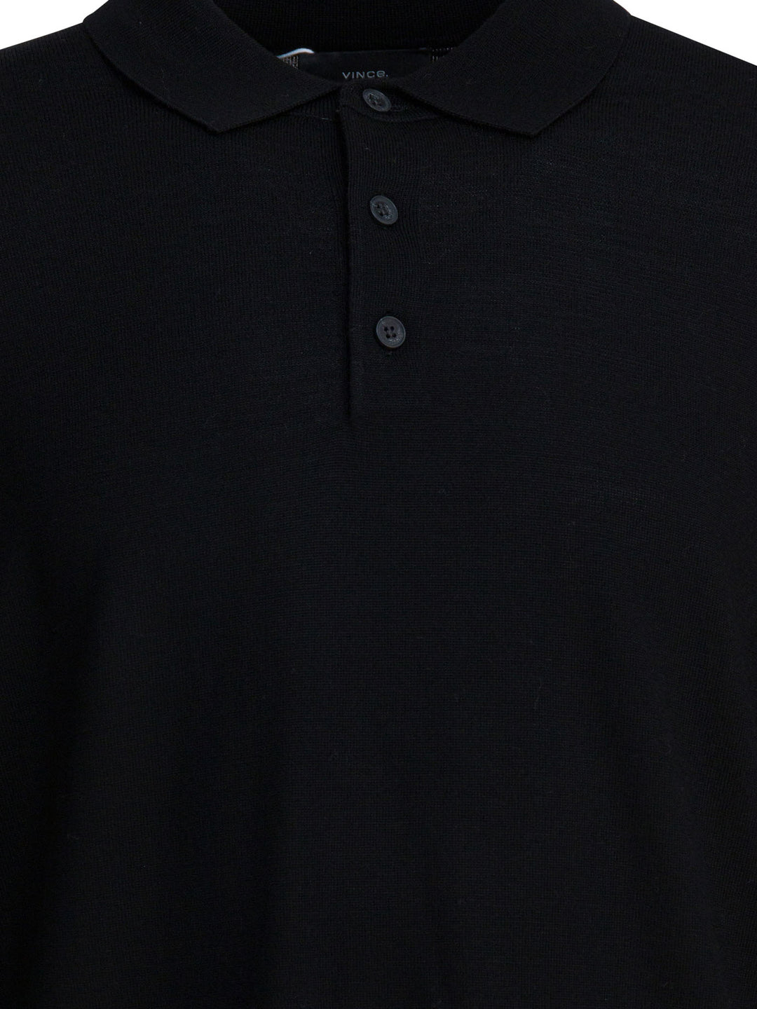Vince Merino Wool Polo Shirt Polo shirts - Nero | e2c408265d03a3e8c3946fd9b04ef86ead99c96e
