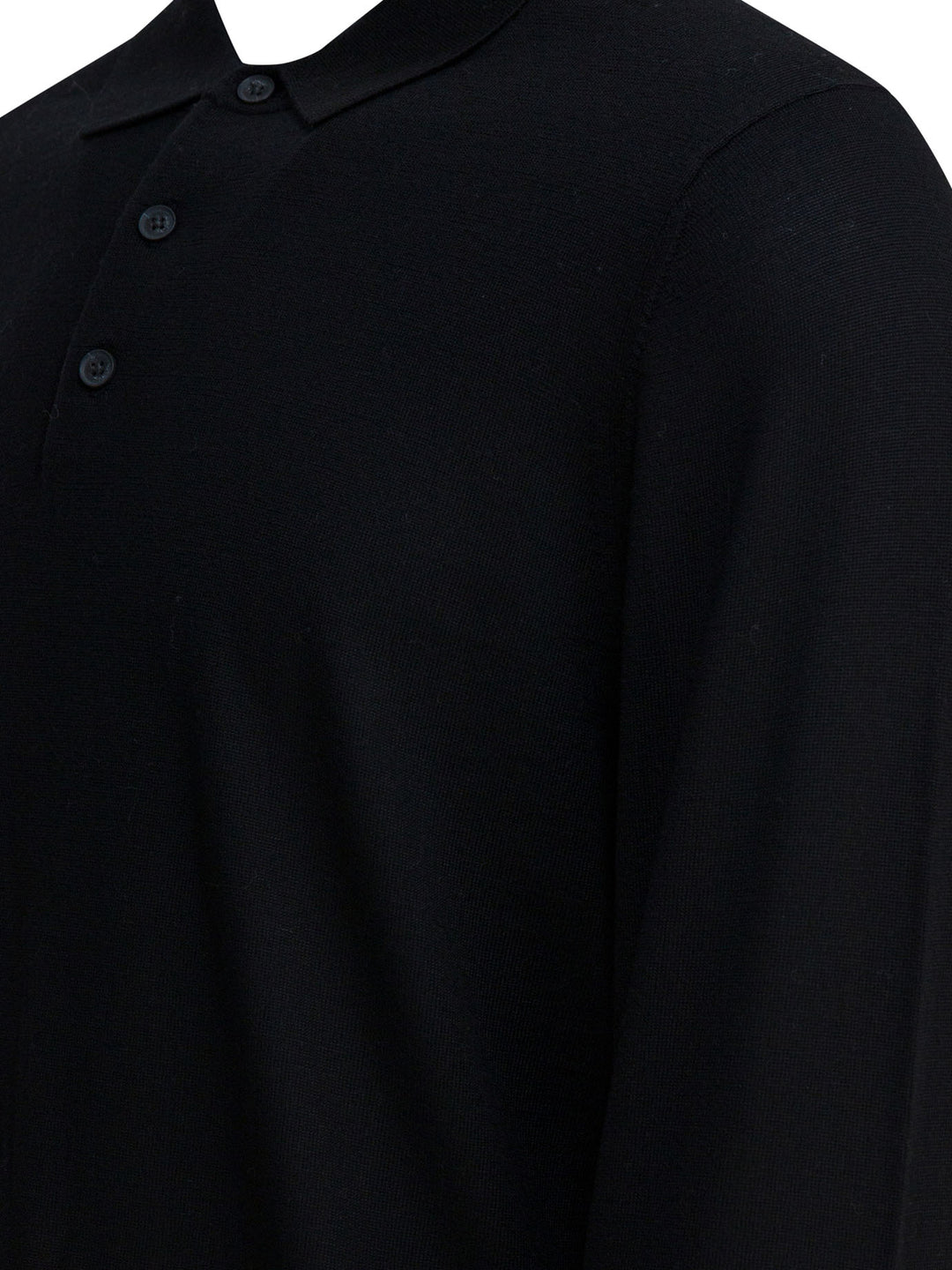 Vince Merino Wool Polo Shirt Polo shirts - Nero | 391dce97fe219f4b6ff284fb73c75f3e177d5578