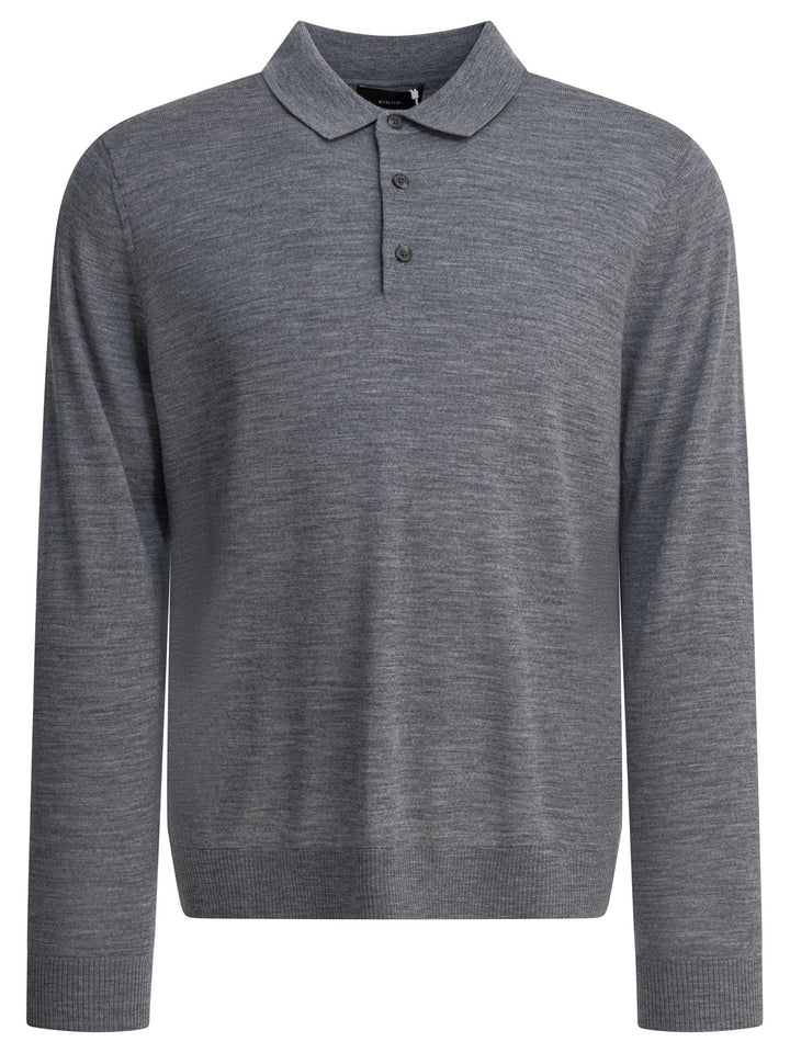 Vince Merino Wool Polo Shirt Polo shirts - Grey | 95183017944a47f0e6e45710ddce53684683525d