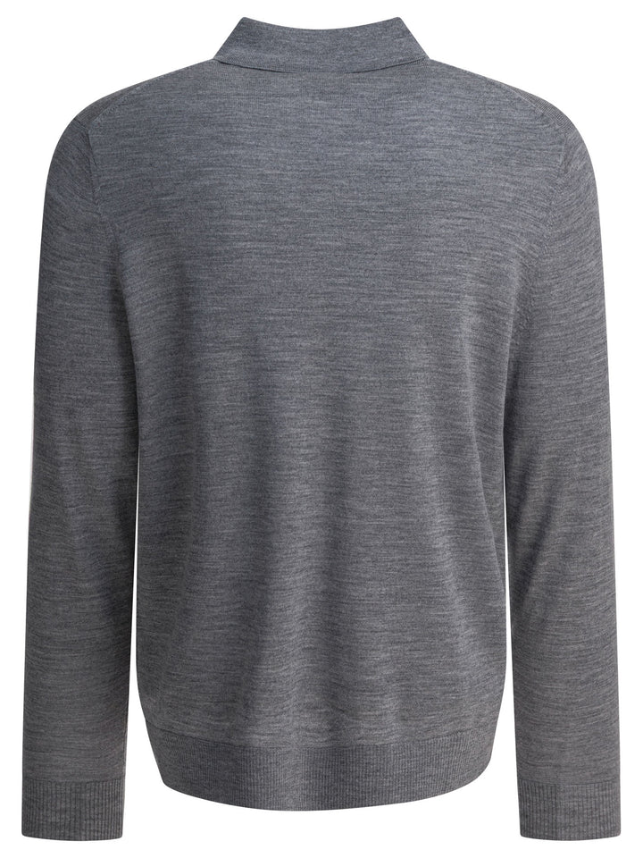 Vince Merino Wool Polo Shirt Polo shirts - Grey | b789b20bab9e054e378b20cf531c9d50bbe09756