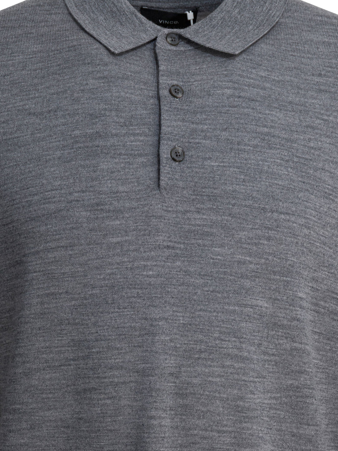 Vince Merino Wool Polo Shirt Polo shirts - Grey | 85eeff20d1fda5e43a0cbcbdaf6181688e76dfe0