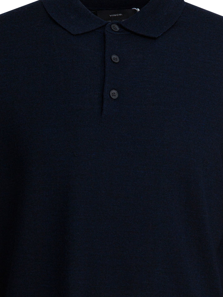 Vince Merino Wool Polo Shirt Polo shirts - Blu | 9e20da967f6cb9783ce9f9e0a61cca9024b4c4a7