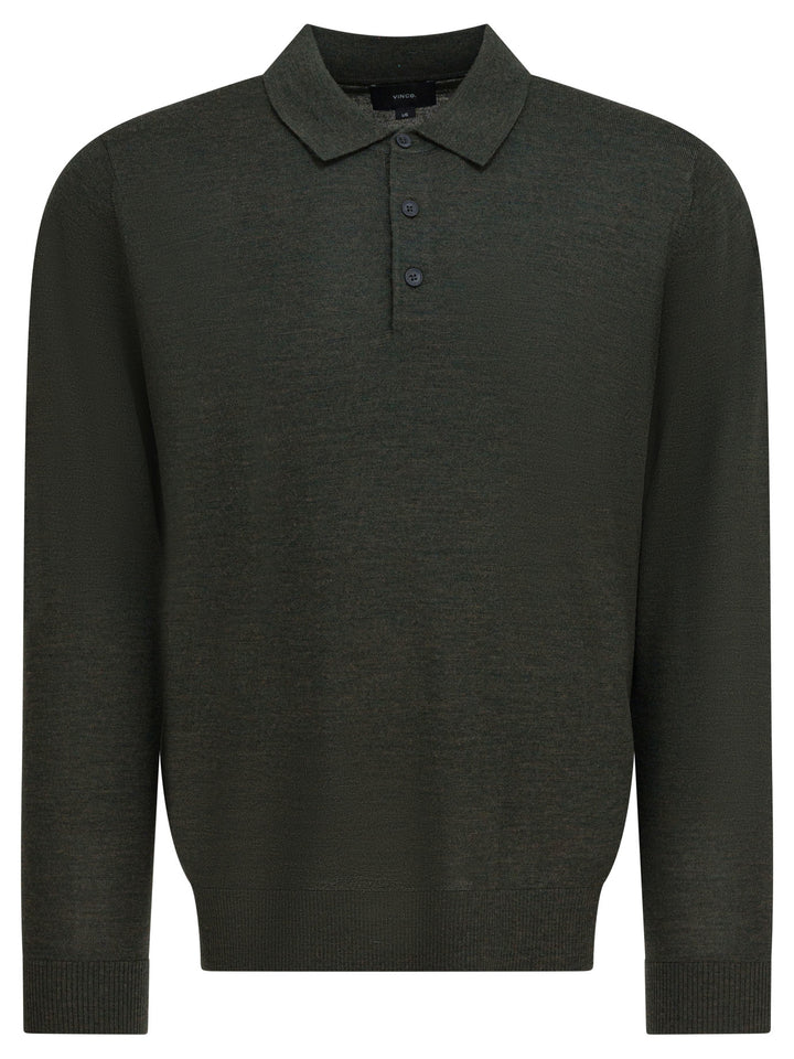 Vince Merino Wool Polo Shirt Polo shirts - Grey | c267f44c437ab26070442ed1f28c9e0b44bdfca2
