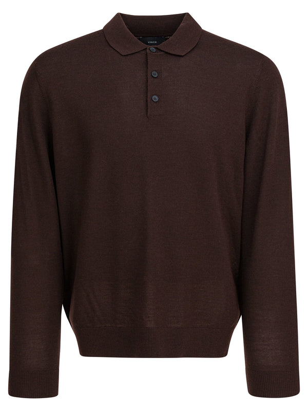 Merino Wool Polo Shirt Polo Shirts Bordeaux
