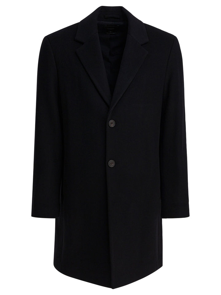 Vince Classic Coat In Italian Wool Blend Jackets and Coats - Nero | a86d688e82608bb8c2fee2ce8e787d71f1ffe931