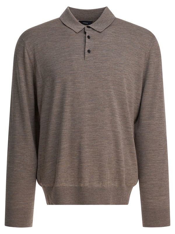 Wool And Cashmere Polo Shirt Polo Shirts Grey