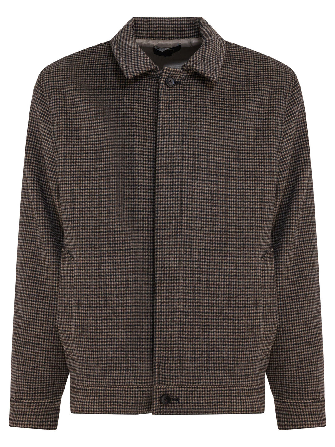 Vince Houndstooth Overshirt Jacket Jackets and Coats - Marrone | 5b269122fe8b21a587cf05238cb0a468f7050fd9