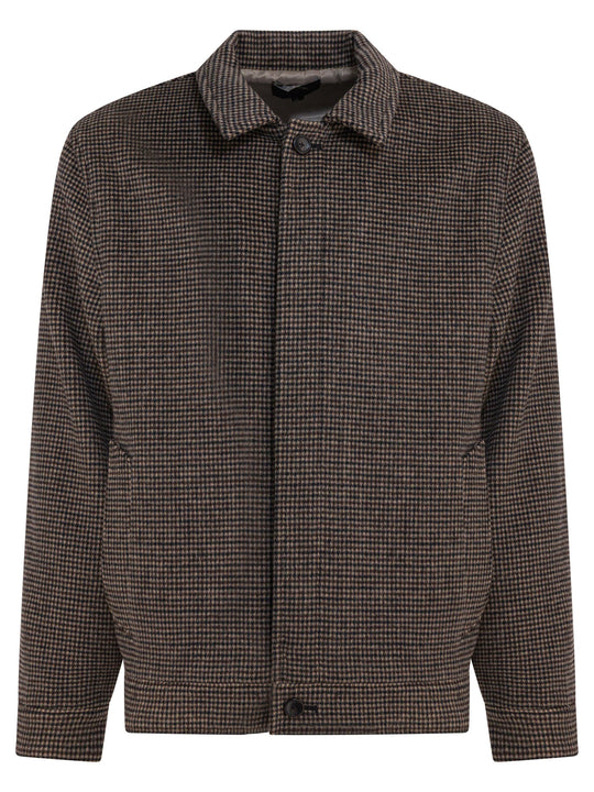 Houndstooth Overshirt Jacket Jackets And Coats Marrone