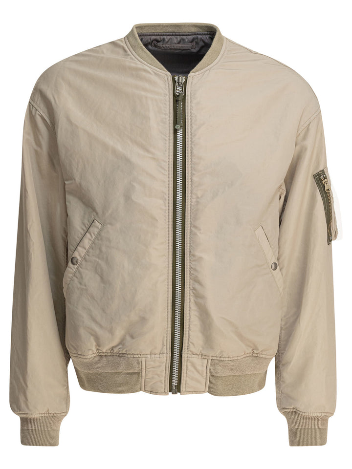 Visvim Nylon Bomber Jacket Jackets and Coats - Beige | 863a150eff0e5fd7a0369750a9646debabd7e6f1