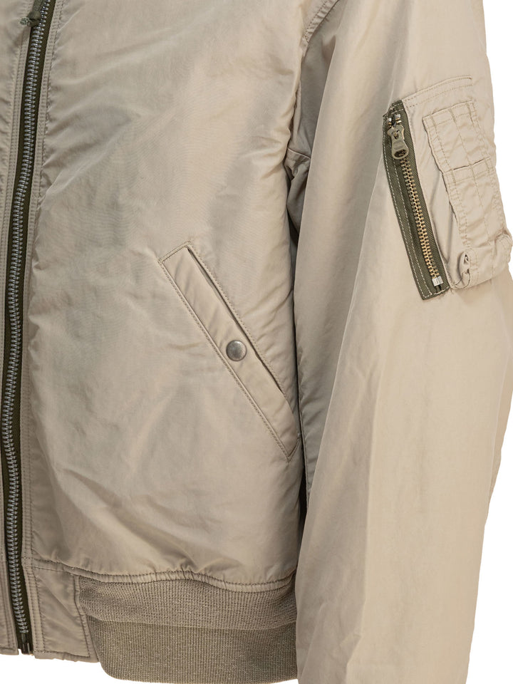 Visvim Nylon Bomber Jacket Jackets and Coats - Beige | 4f37bf8710965936c03cf9cfa67539f8f14ece80