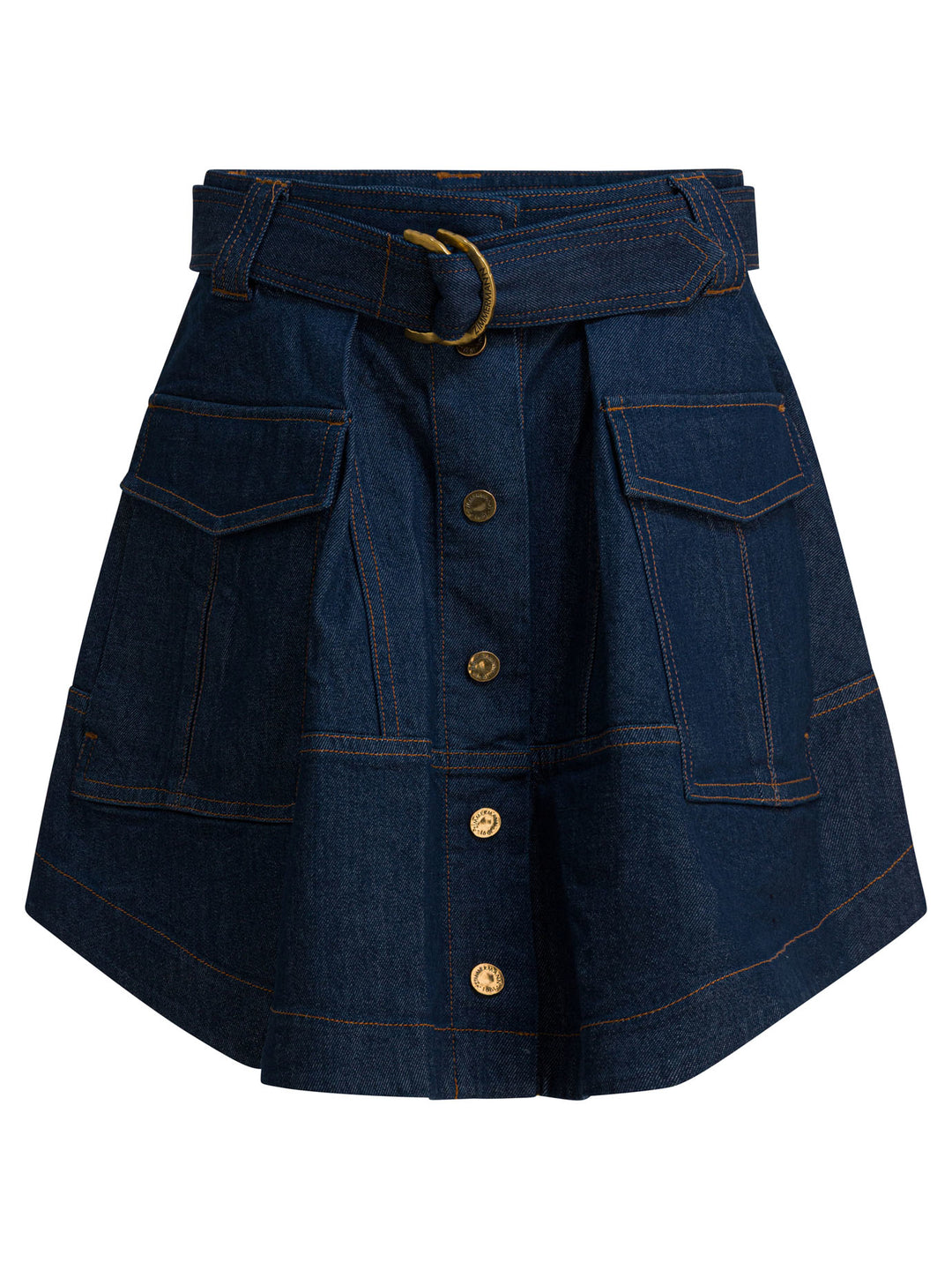 Zimmermann Denim Skirt With Belt Gonne - Blu | ebaa605cbf7757477ec134a38e87569b305e41c2