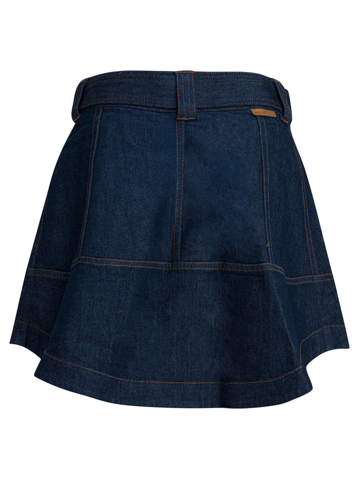 Zimmermann Denim Skirt With Belt Gonne - Blu | b6f63d044b203813d785d0357264685cc9391916