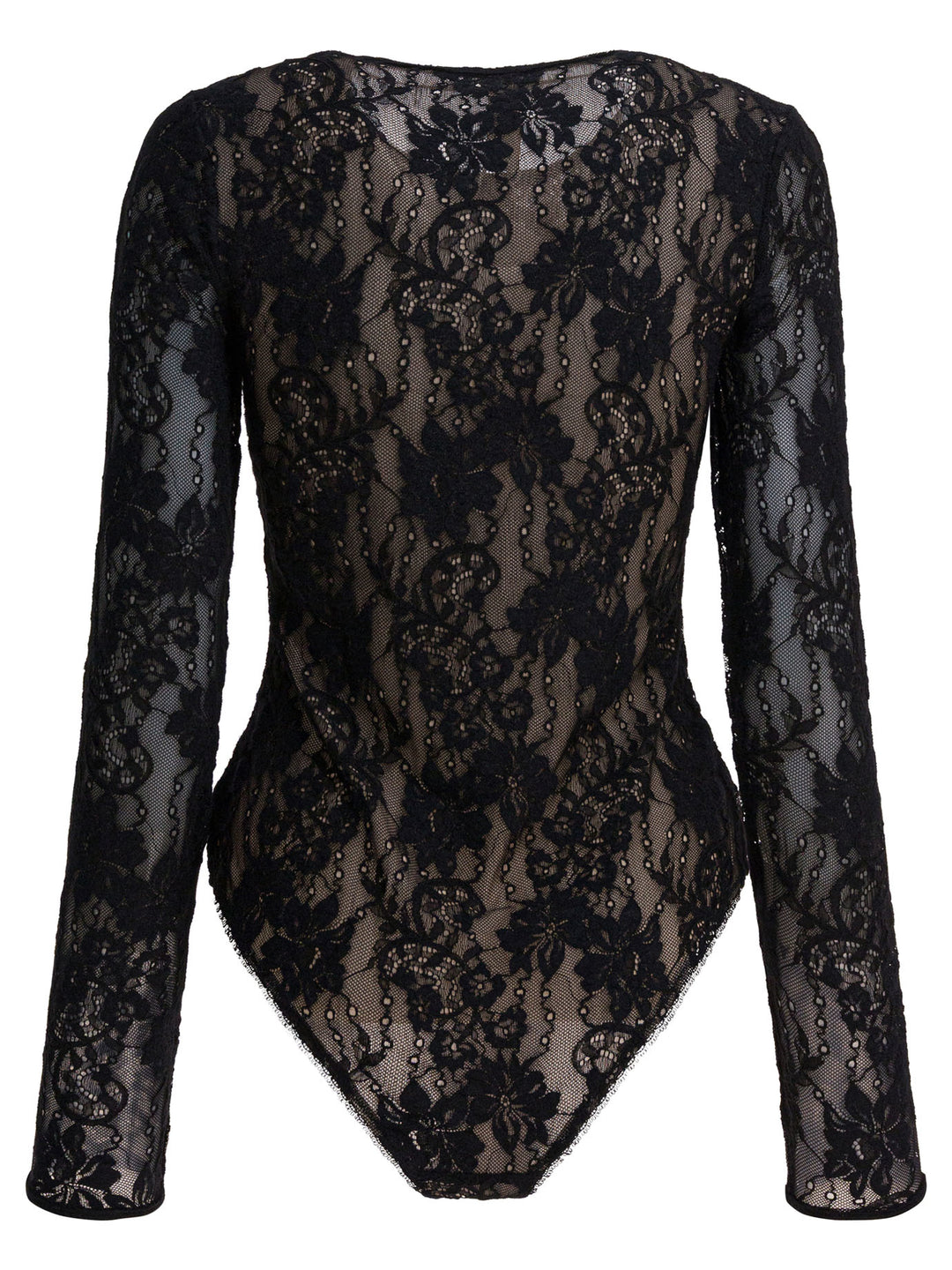 Zimmermann Perforated Lace Bodysuit Top - Nero | cf3d004b0f69672e9cc2999d9e4f52f010559785